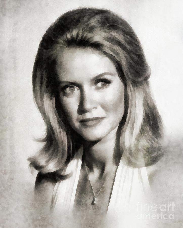 Hollywood Painting - Donna Mills, Vintage Actress by Esoterica Art Agency