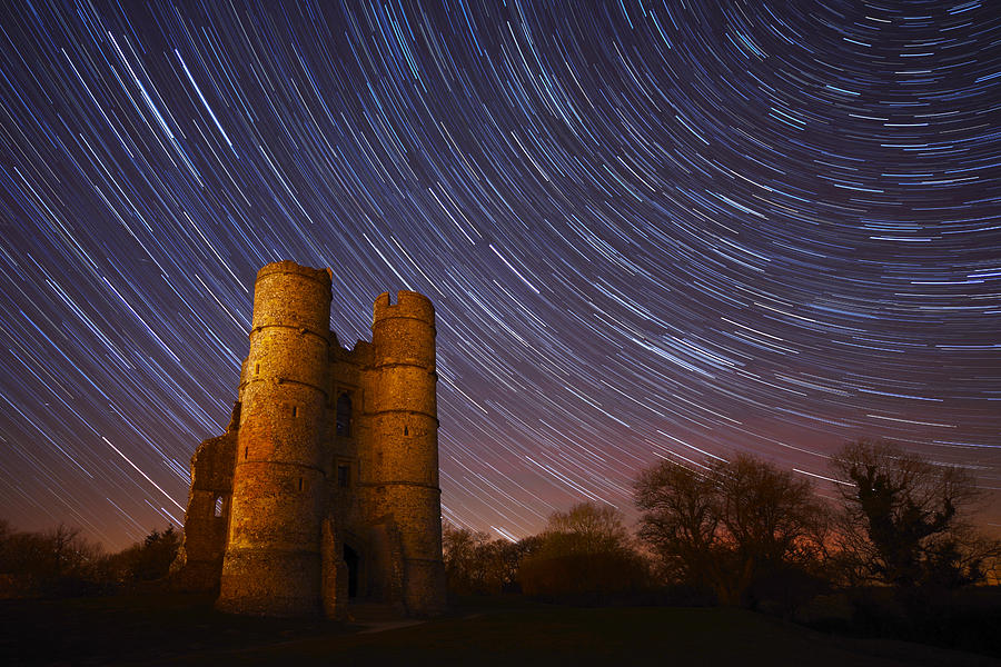 Castle Photograph - Donnington Castle Star Trail by Giovanni Giuliano