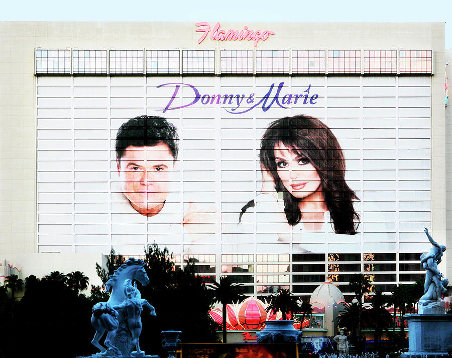 Donny Osmond Photograph - Donny and Marie Osmond Large Ad on Hotel by Marilyn Hunt