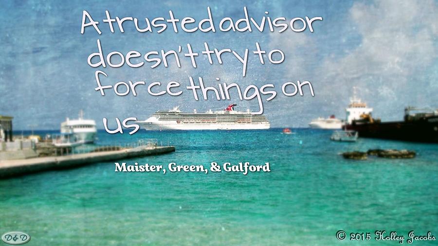 Trusted Advisor Digital Art - Dont Force Things by Holley Jacobs