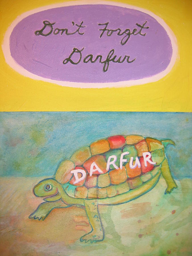 Dont Forget Darfur Painting by Marlene Robbins