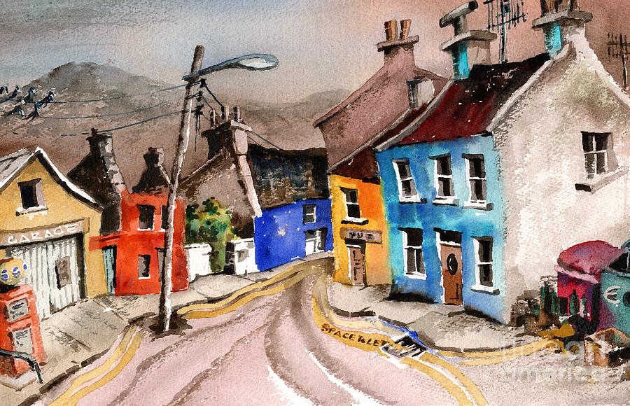 Dont litter Eyeries, Beara Painting by Val Byrne