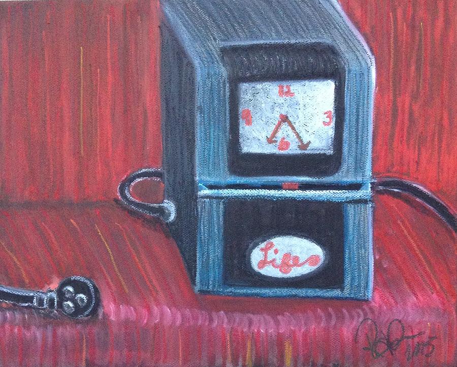 Vintage Drawing - Dont Look Down Time is Up. by Regina Jeffers