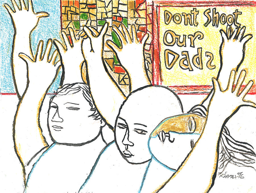 Dont Shoot Our Dads Pastel by Kippax Williams