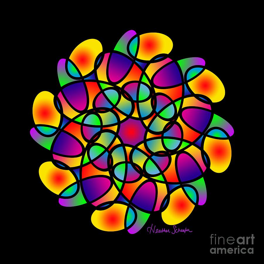 Doodle Mandala Digital Art by Heather Schaefer
