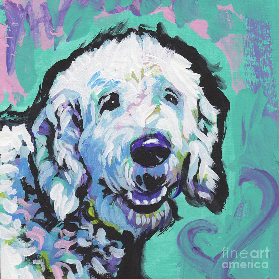 Dog Painting - Doodly Doo I Love You by Lea