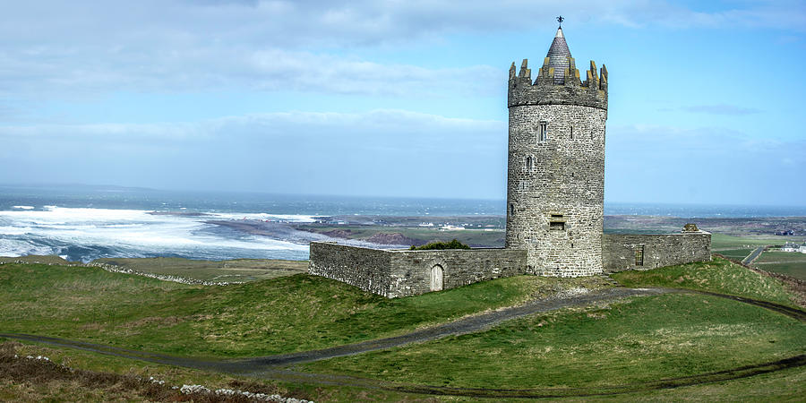 Doonagore Castle, Doolin Ferry, Atlantic Ocean Ireland Photograph by WAZgriffin Digital