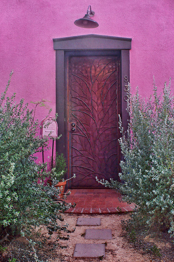 Tucson Photograph - Door and Mailbox - Barrio Historico - Tucson by Nikolyn McDonald