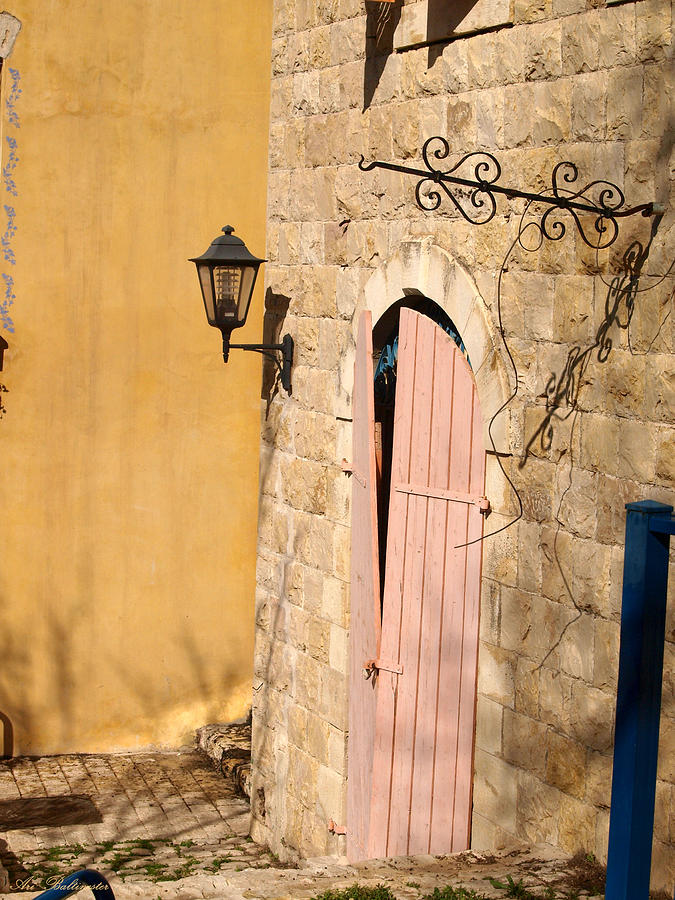 Door Photograph - Door and streetlight. by Arik Baltinester