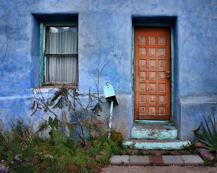 Door and Window - 1 - Barrio Historico - Tucson Photograph by Nikolyn McDonald