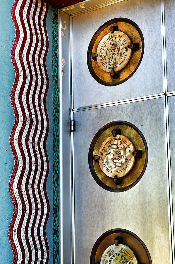 Door Detail Woolaroc Museum - photography Photograph by Ann Powell