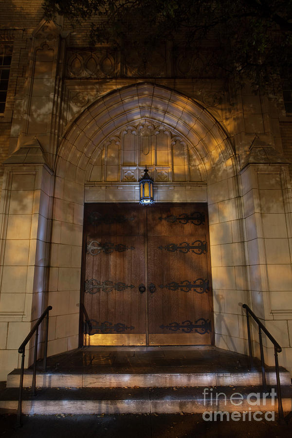 Door, First United Methodist Church, Ft. Worth Photograph by Greg Kopriva