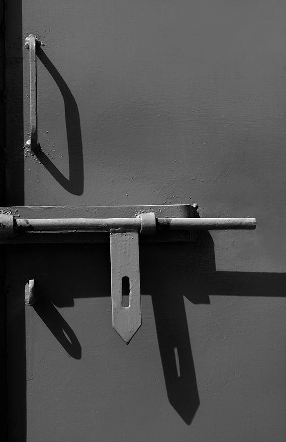 Door Handle Shadows Photograph by Prakash Ghai