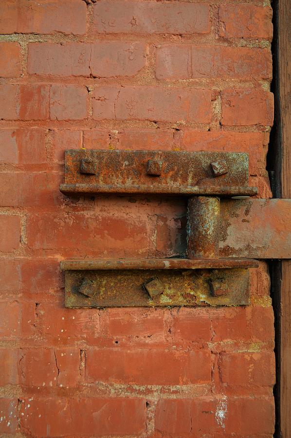 Rusty door hinge Photograph by Cheryl Hoyle