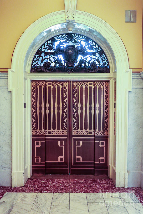Door in Library of Congress Photograph by Thomas Marchessault