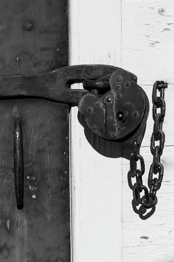 Door Lock B W Photograph by Teresa Mucha
