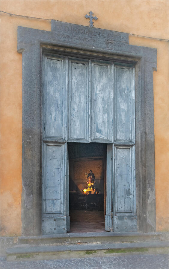 Door of Church of San Giuseppe Orvieto Italy Artistic Photograph by Joan Carroll
