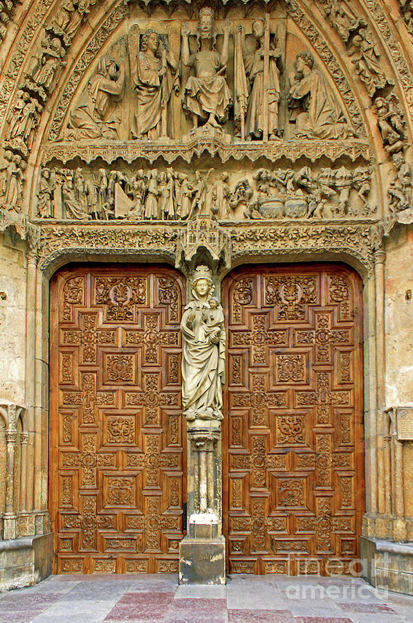 Door of Judgement - Leon Gothic Portico Photograph by Nieves Nitta