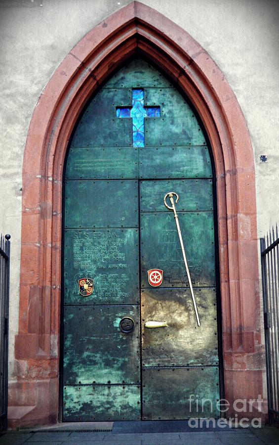 Door of St Stephens Church Mainz  Photograph by Sarah Loft