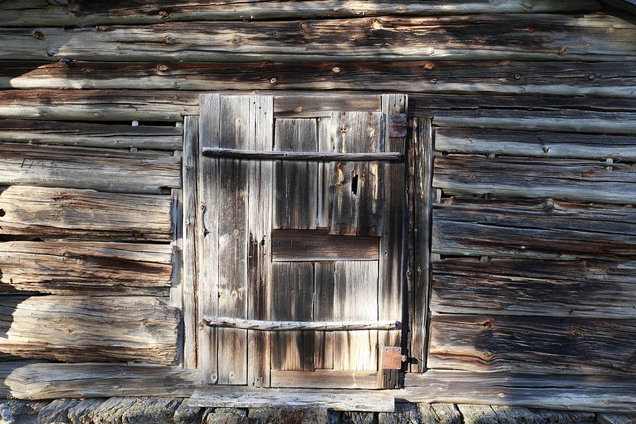 Door to a log house Photograph by Ulrich Kunst And Bettina Scheidulin
