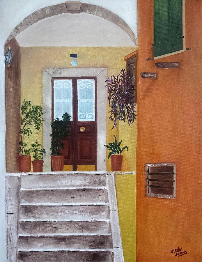 Door Painting - Door to Croatia by Judy Jones