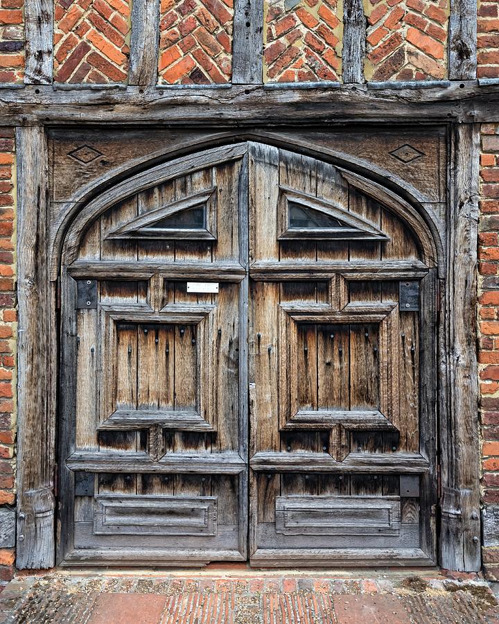 Door to Henry VIII Hunting Lodge - Color Photograph by Chris Buff