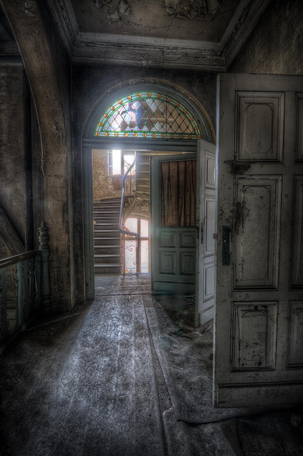 Door to stairs Digital Art by Nathan Wright