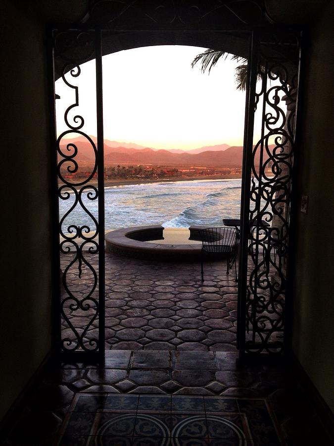 Sunset Photograph - Door to the Beach by Emily Ucrainet