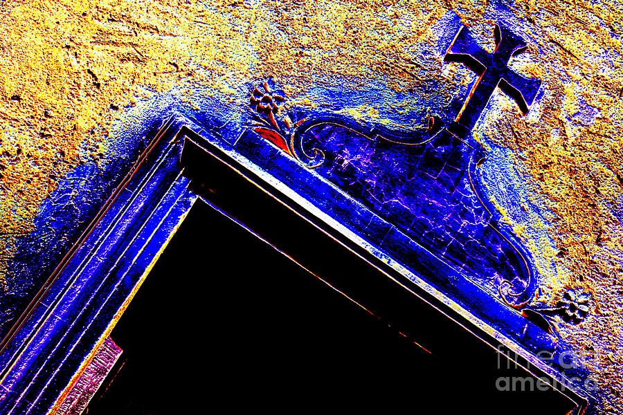 Abstract Photograph - Door with a cross by Adriano Pecchio