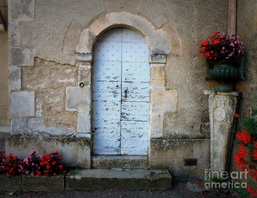 Door with Flowers Photograph by Lainie Wrightson