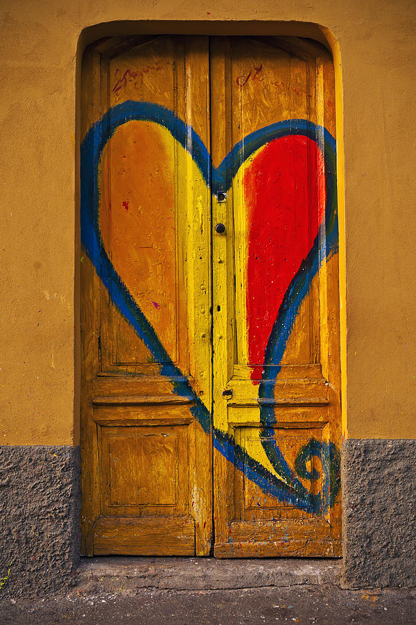 Door Photograph - Door With Heart by Joana Kruse