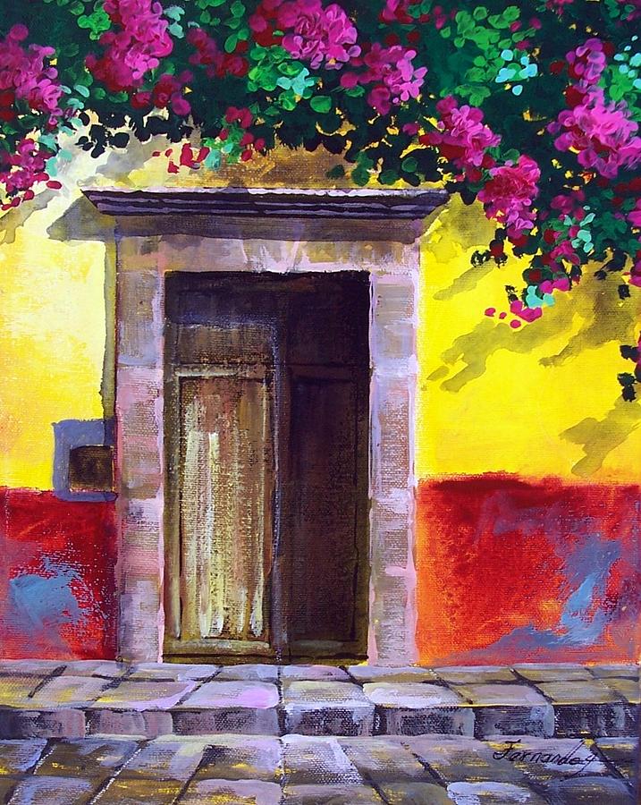 Door with Summer Shadowa Painting by Fernando Gonzalez - Fine Art America