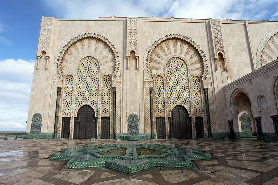 Doors and Wall Decoartions of Hassan II Mosque Photograph by Aivar Mikko
