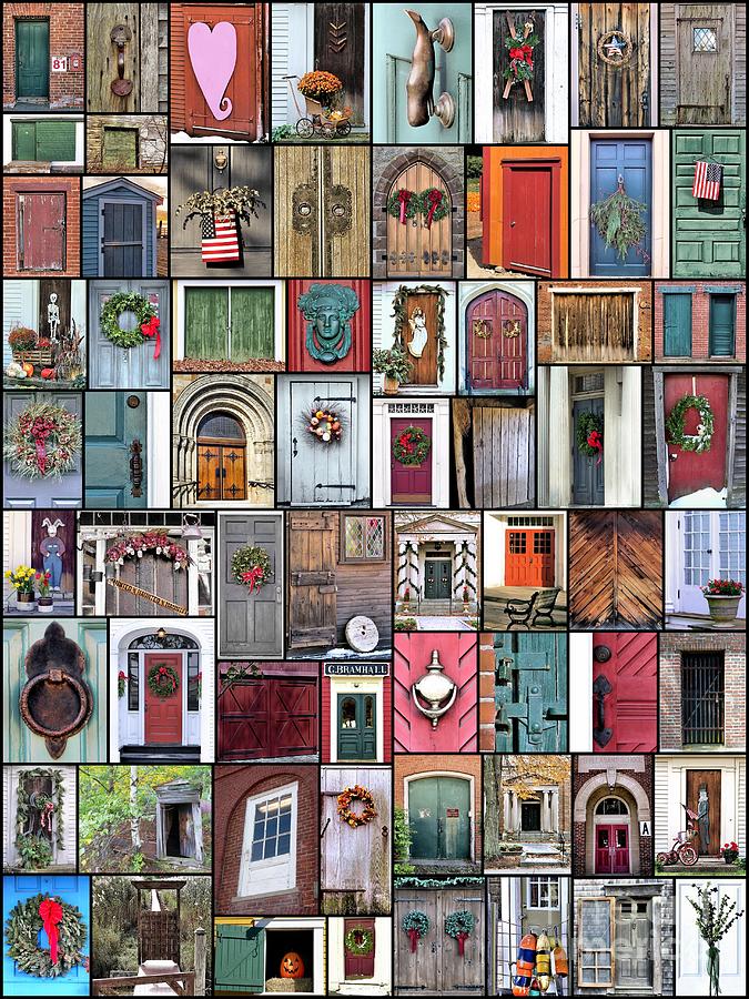 Doors Collage vertical  Photograph by Janice Drew