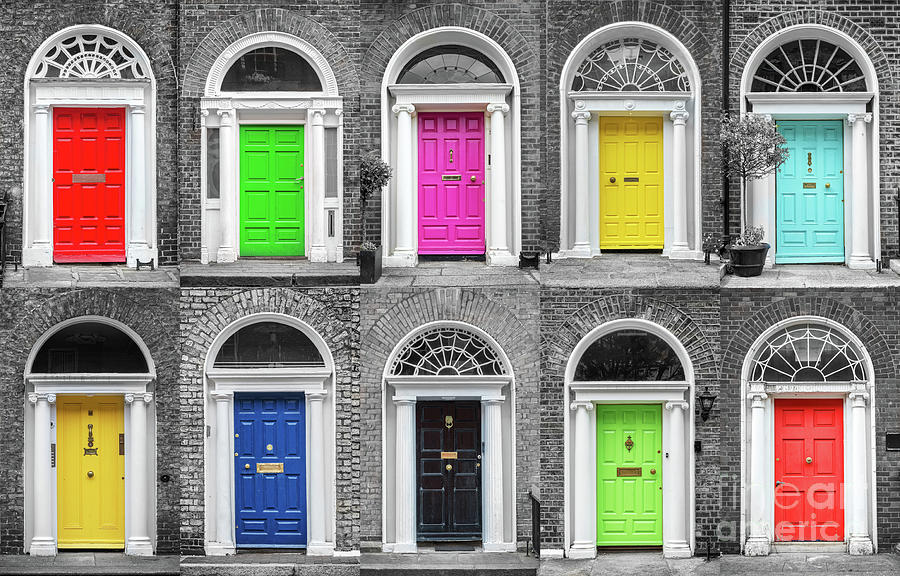 Architecture Photograph - Doors of Dublin by Delphimages Dublin Photography