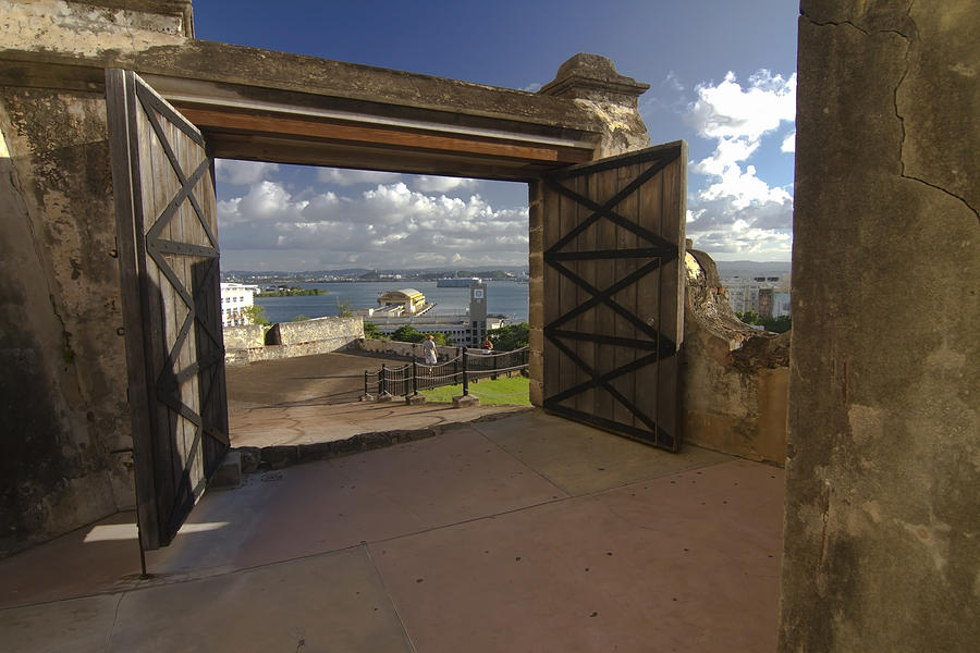 Doors open to view of San Juan Photograph by Sven Brogren