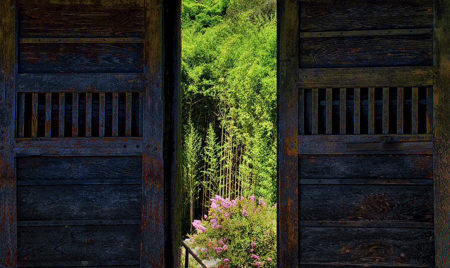 Doors to Japanese Garden Photograph by Joseph Hollingsworth