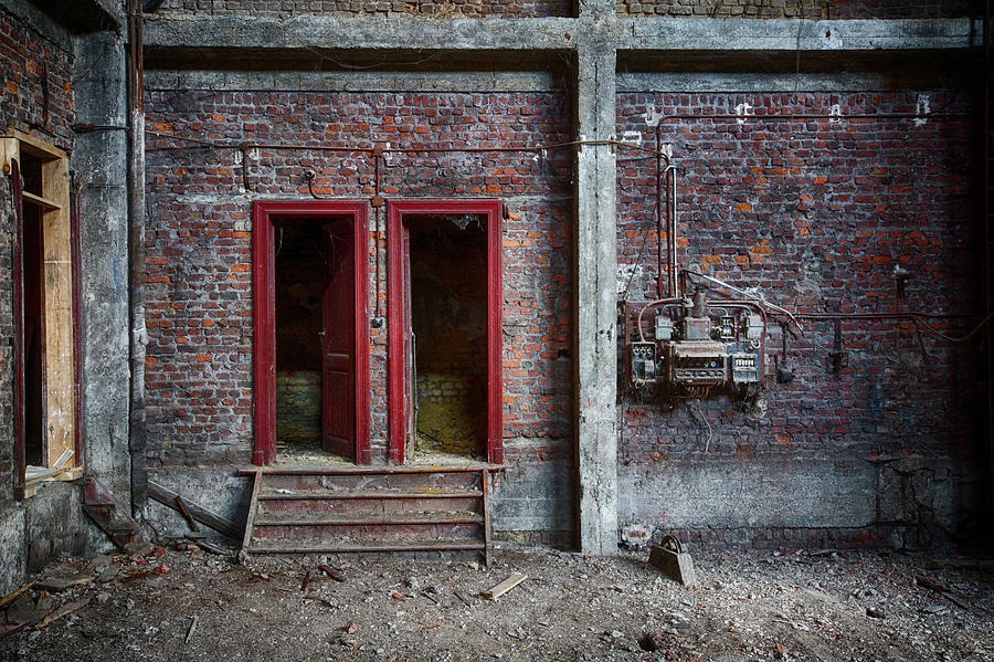 Doors to nowhere - abandoned buildings Photograph by Dirk Ercken