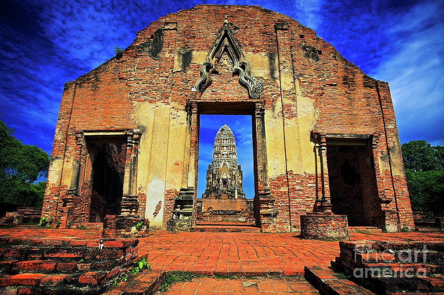 Doorway to Wat Ratburana in Ayutthaya, Thailand Photograph by Sam Antonio