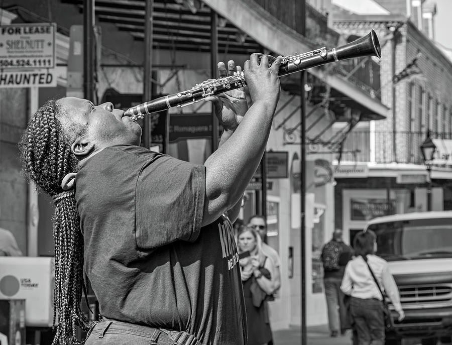 New Orleans Photograph - New Orleans Jazz 2 bw #1 by Steve Harrington
