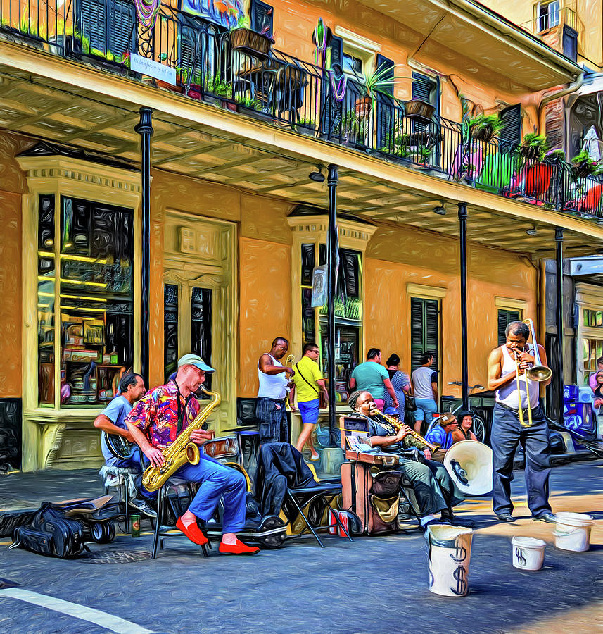 Jazz New Orleans 2 - Paint Photograph by Steve Harrington