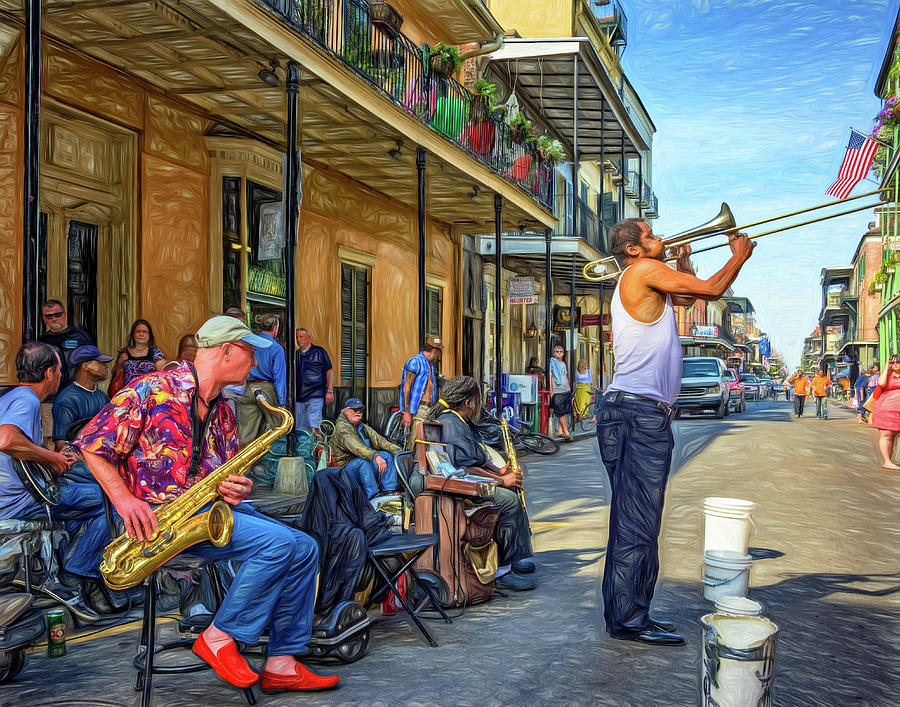 Jazz New Orleans - Paint Photograph by Steve Harrington