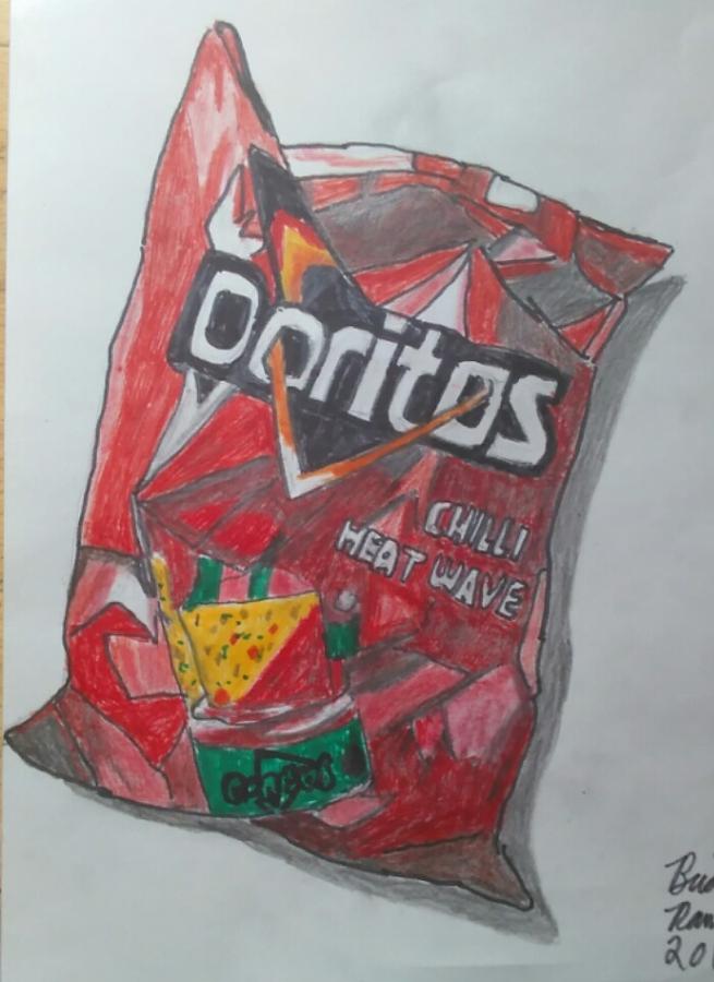 Doritos Drawing by Brian Raines - Fine Art America