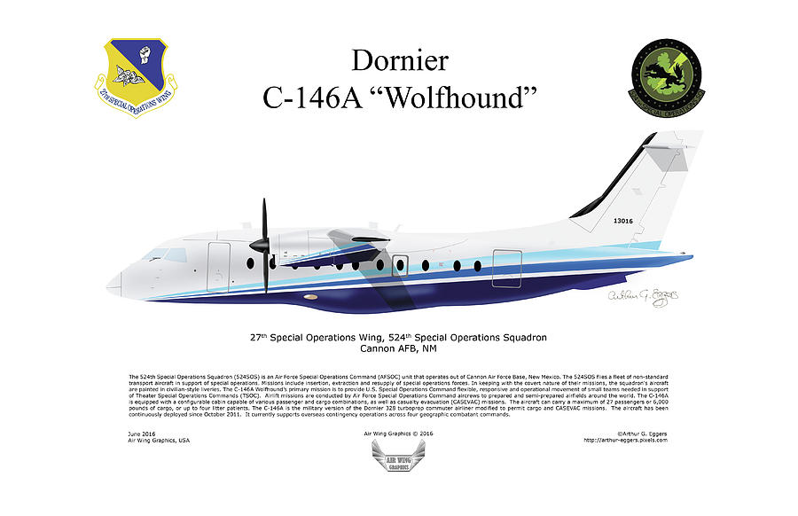 Dornier C-146A Wolfhound Digital Art by Arthur Eggers