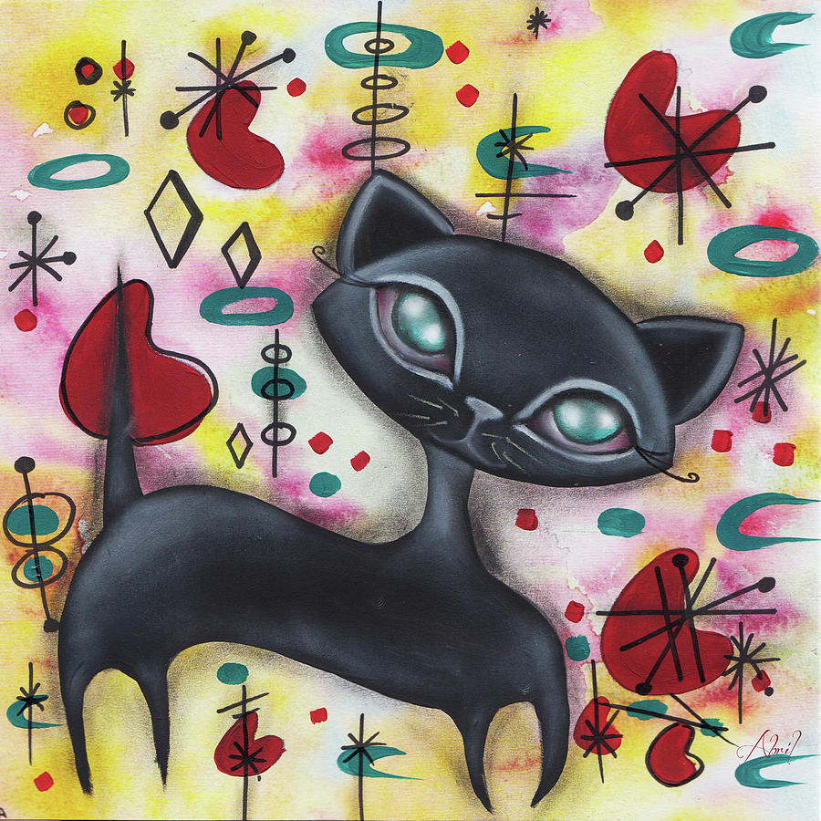 Dorothy Cat Painting by Abril Andrade