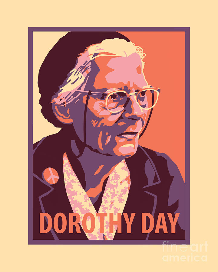 Dorothy Day, Elder - JLDDE Painting by Julie Lonneman