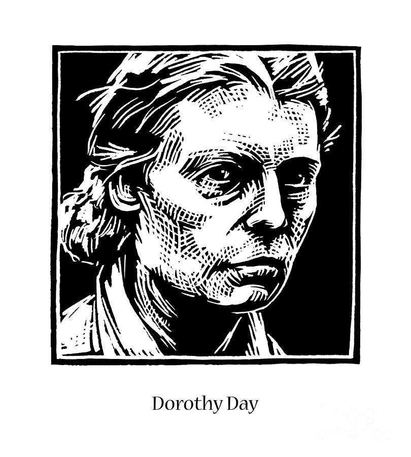 Dorothy Day - JLDOD Painting by Julie Lonneman