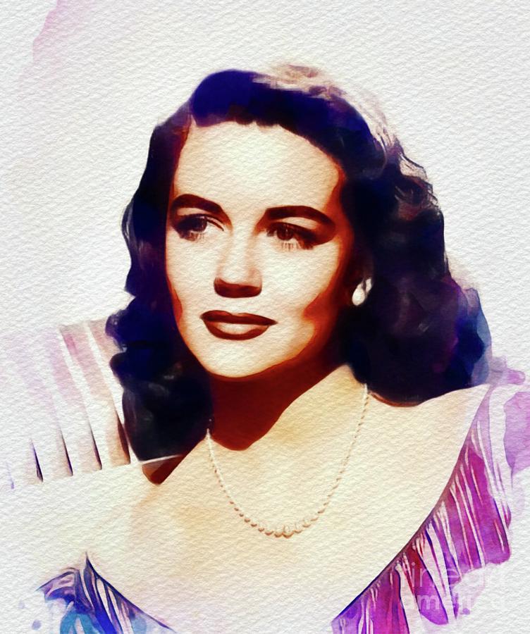 Hollywood Painting - Dorothy Malone, Vintage Movie Star by Esoterica Art Agency