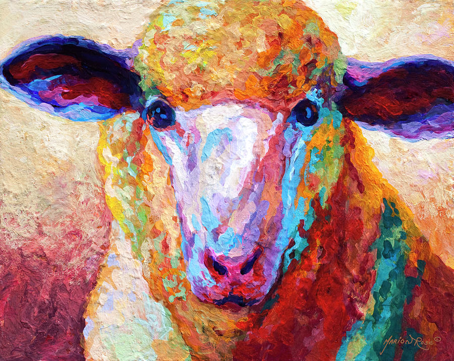 Sheep Painting - Dorset Ewe by Marion Rose