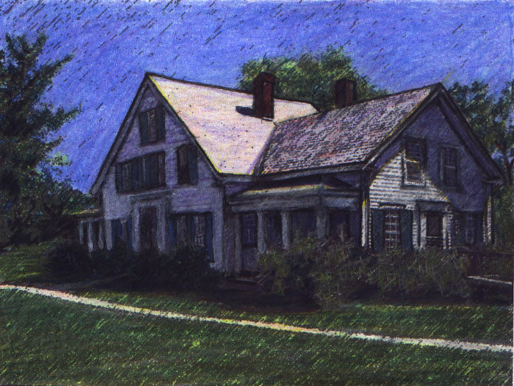 Shelburne Museum Drawing - Dorset House by Alicia Kroll